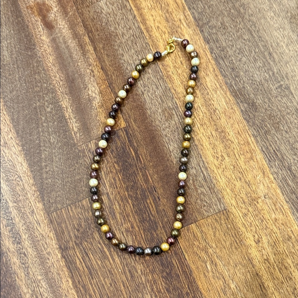 Multicolor Freshwater Pearl Beaded Necklace - Elegant Women’s Jewelry
